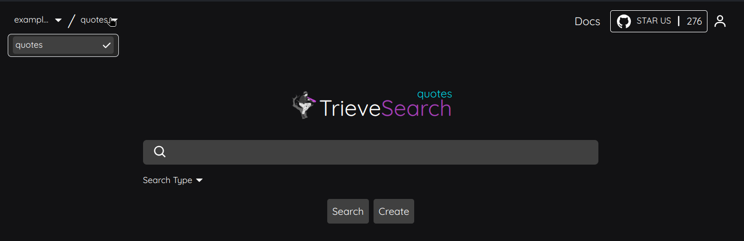 Search UI homepage